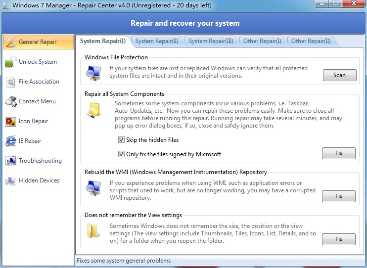 win7ϵͳ�޸�����(Repair Center)����